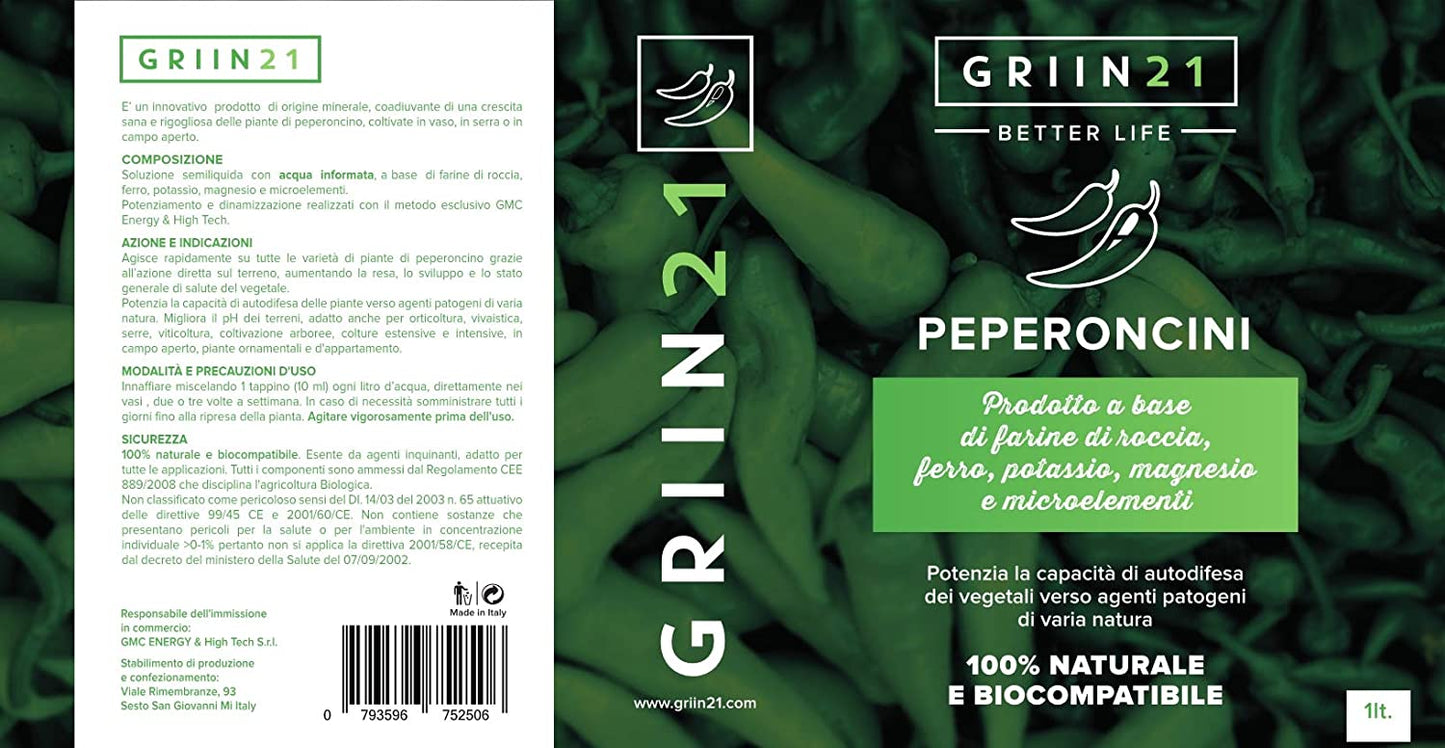 GRIIN21 per Peperoncino - 100% Naturale e biocompatibile